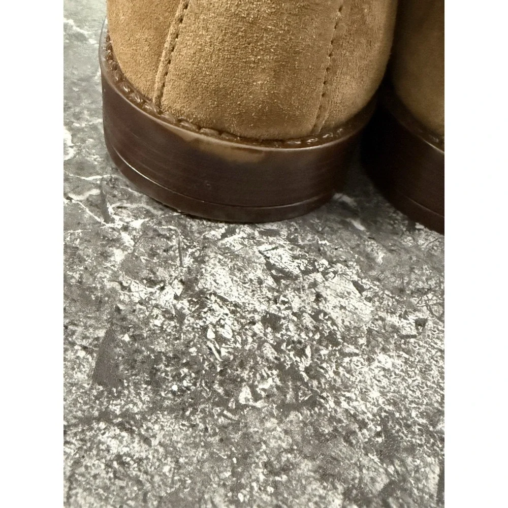 Steve Madden Men's P-Hemet 275 Leather Lace Up Chukka Boots Taupe Suede Sz 13